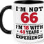 Taza café cumpleaños 66 años rojo y negro 11oz