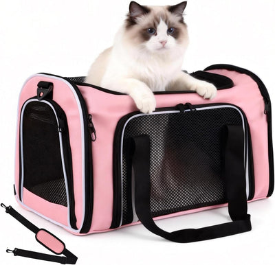 Transportador mascotas suaves lados plegable resistente 15lb