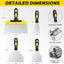 Set 4 Espátulas Acero Inox para Reparación Yeso