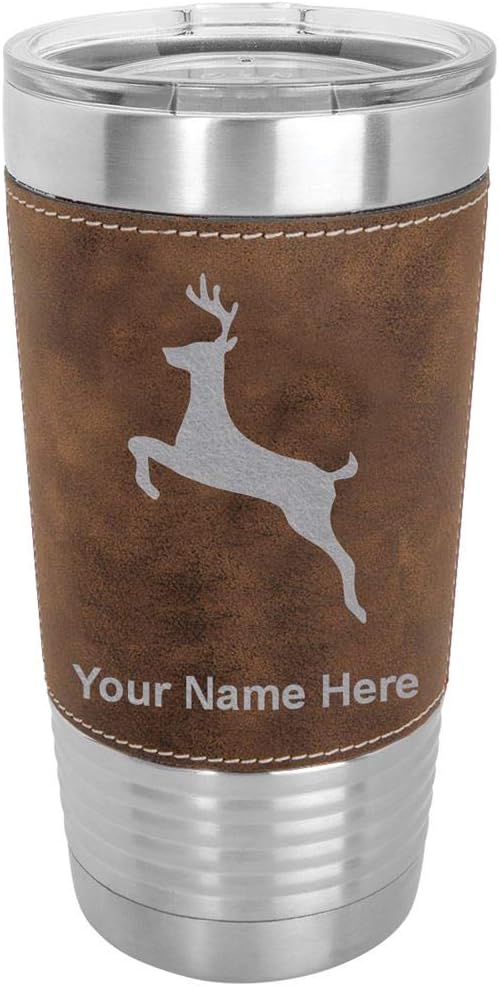 Vaso térmico vacío 20oz ciervo cuero sintético rústico