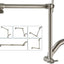 Extensor ducha latón 14" ajustable níquel cepillado