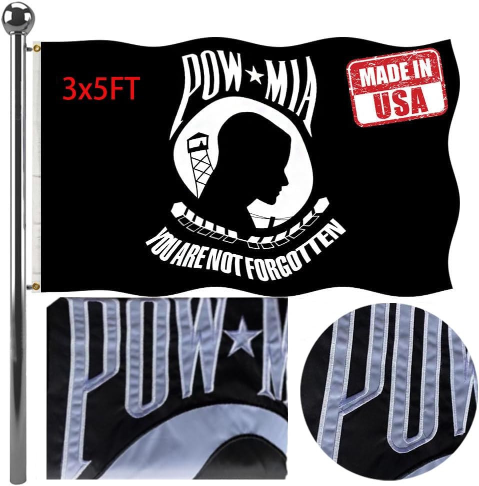 Bandera doble cara POW Mia 3x5ft resistente