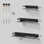Estante flotante metal negro 8"