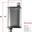 Silenciador escape acero inox 2.5" automóvil camión