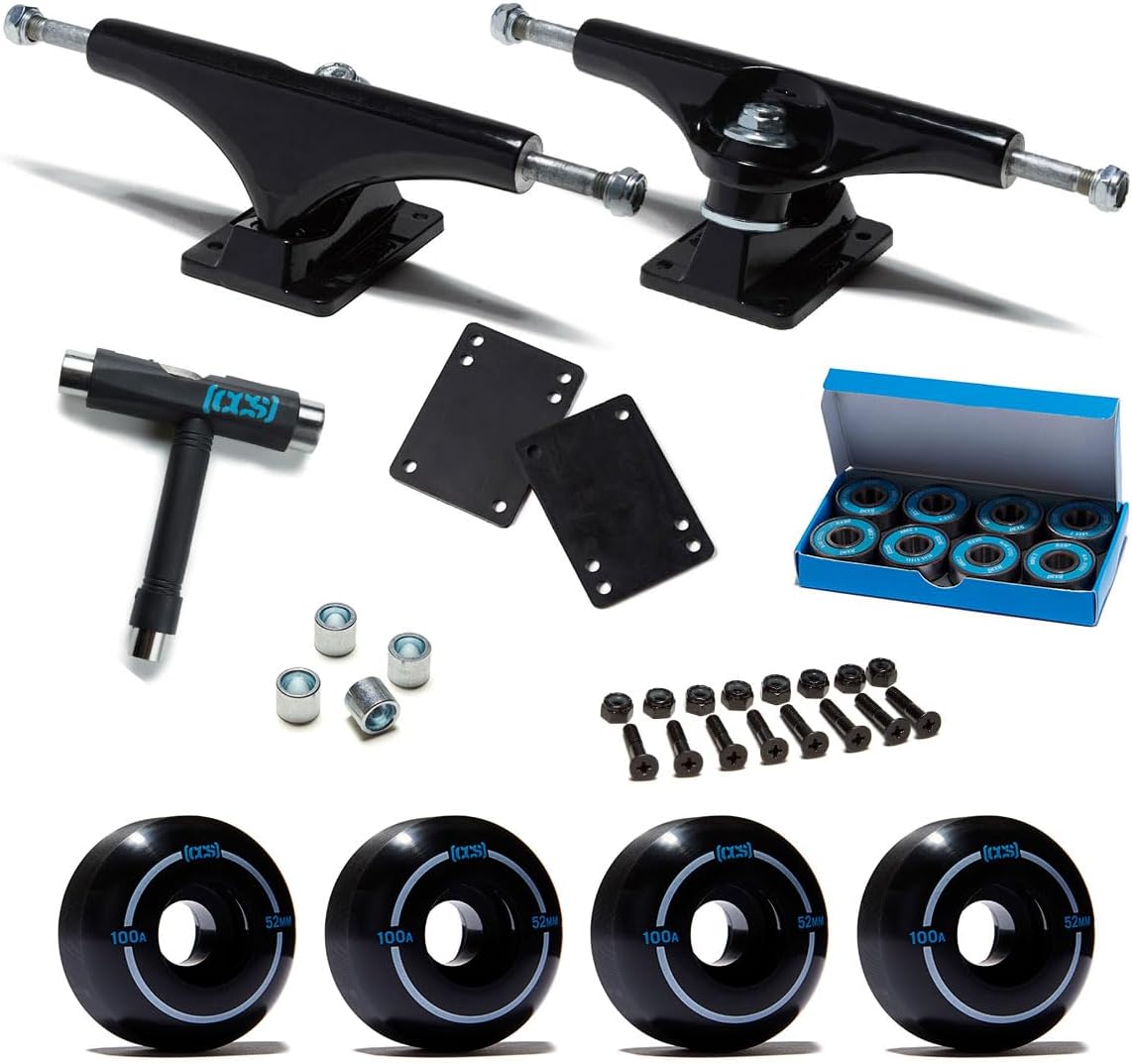 Kit montaje monopatín 2 camiones ruedas 100A ABEC 7