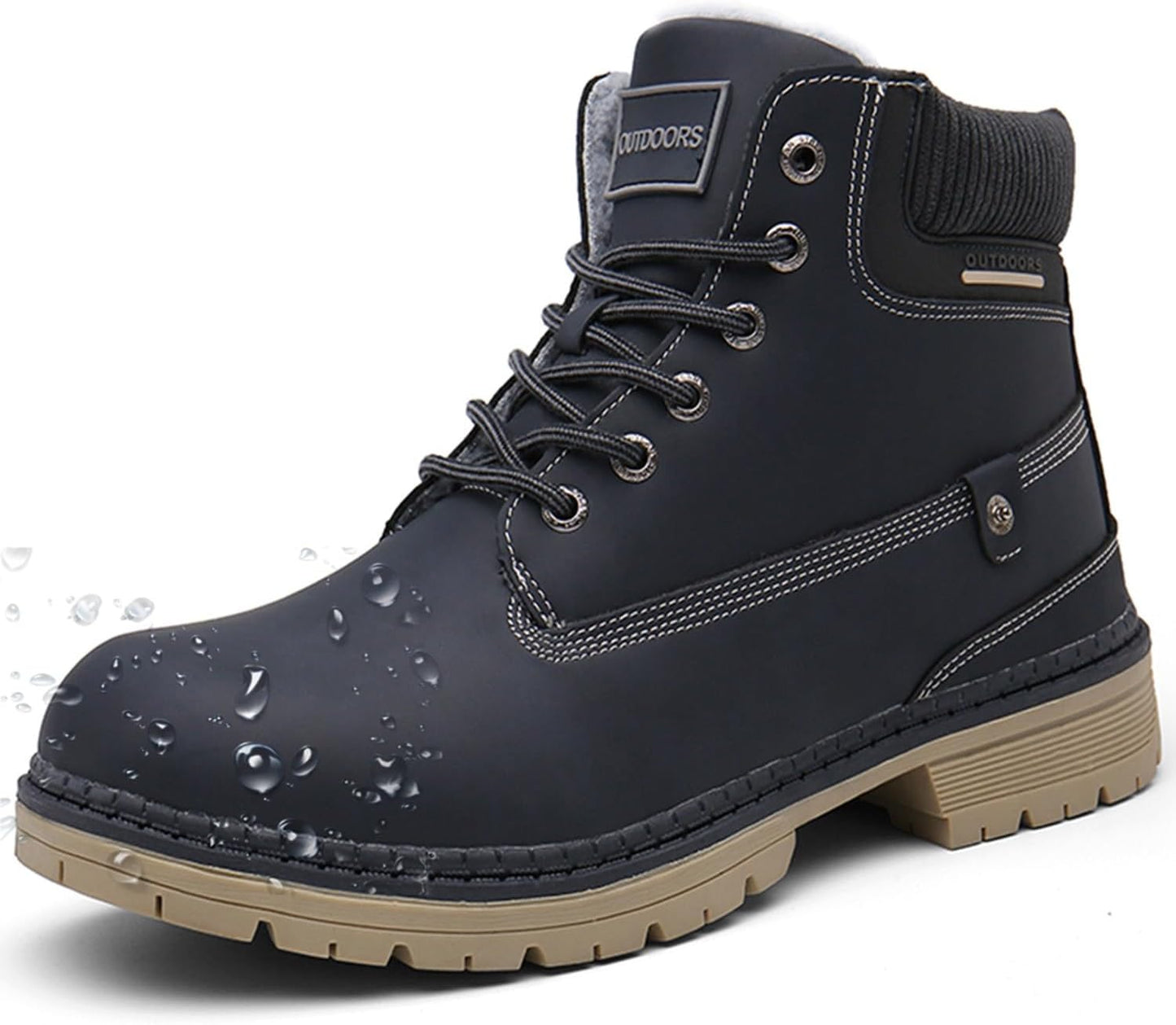 Botas nieve unisex forro piel cálida antiderrap