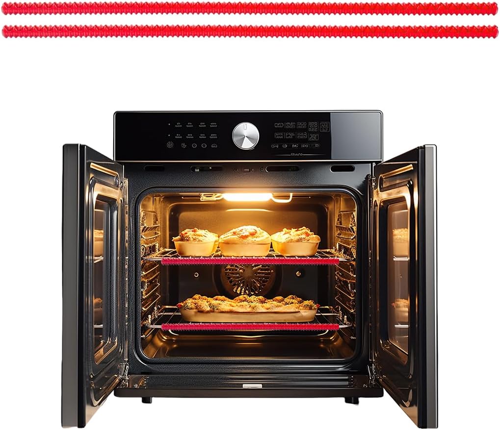Protectores silicona horno 14pulg resistentes calor rojo