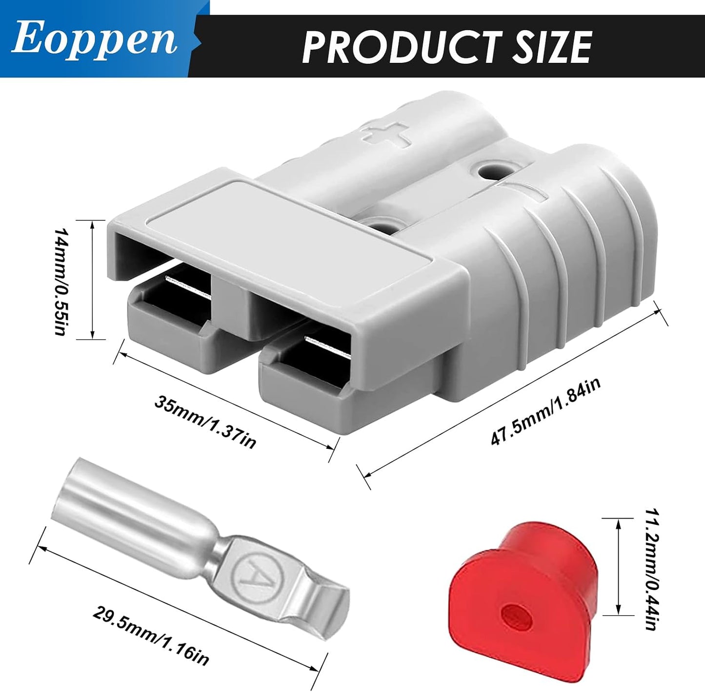 4 Baterías 50A 12-36V Kit Cable 6-12 para Cabrestante RV