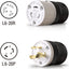 Enchufe NEMA L6-20P 20A 250V grado industrial