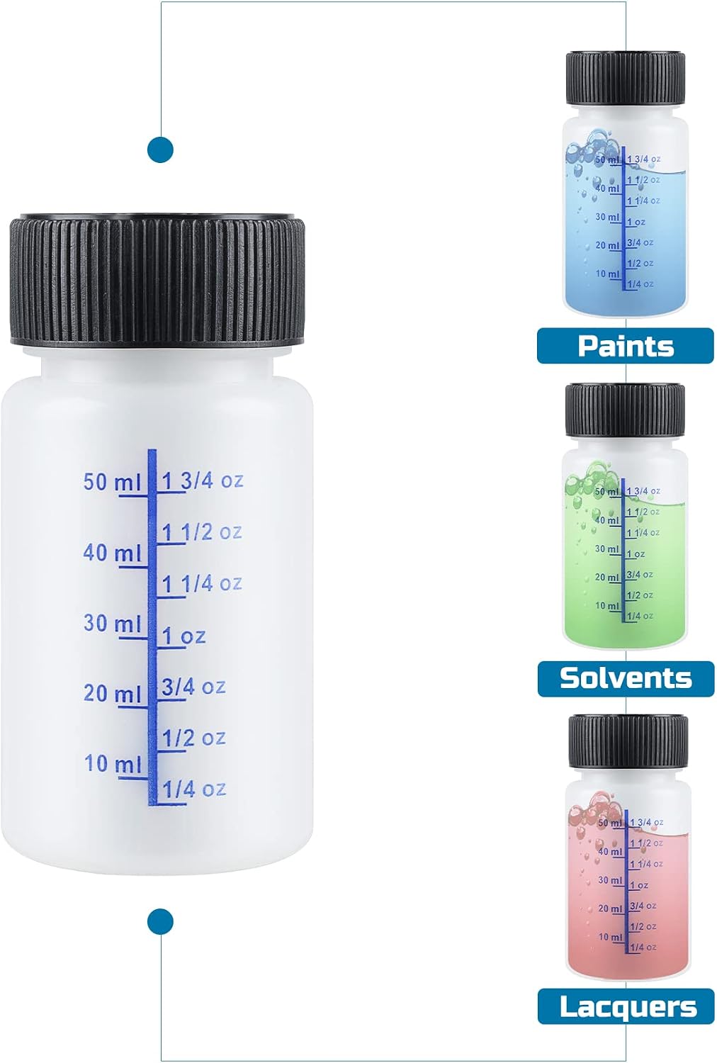 Contenedor pintura retoque 50 botellas 2oz con cepillo