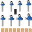 Set 4 Pzas Brocas Redondeadas 1/4pulg para Enrutador