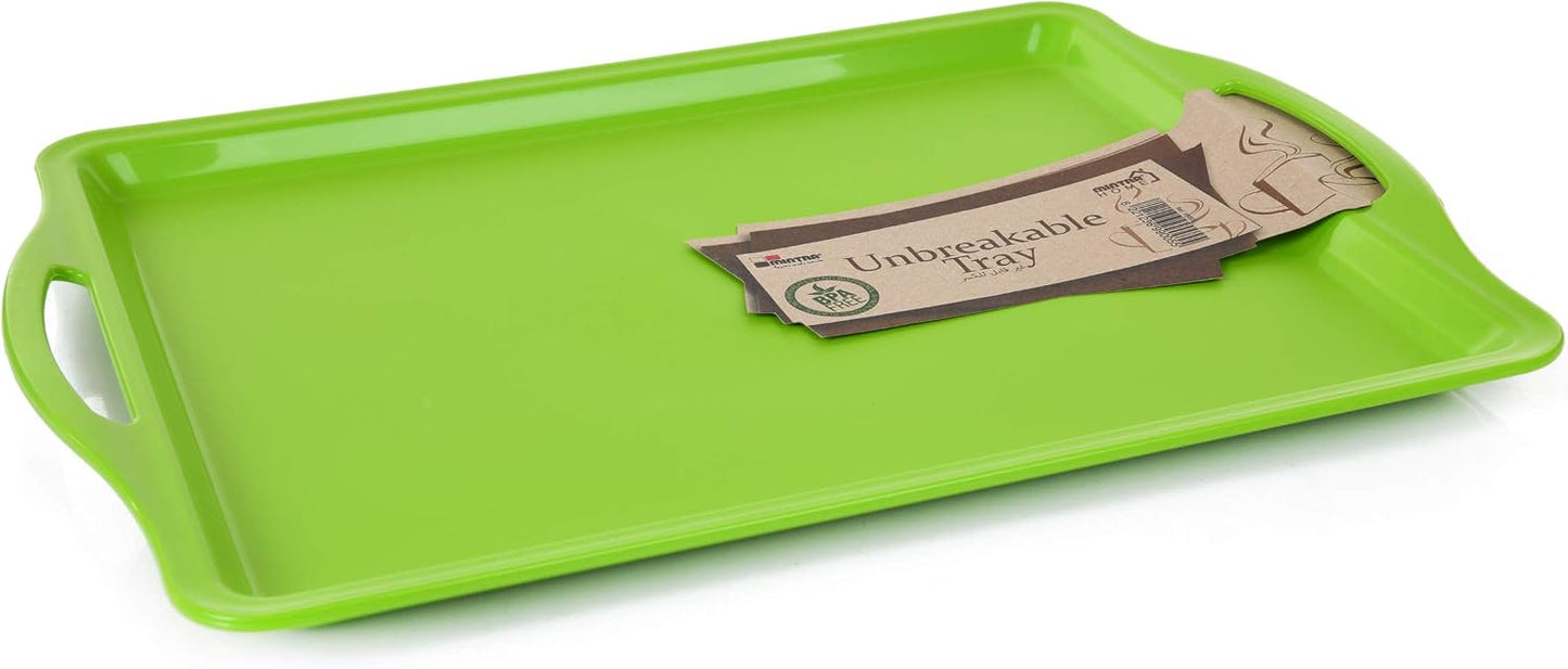 Bandeja plástico irrompible 14pulg asa servir 6uds