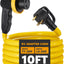 Cable extensión RV 30A NEMA TT-30P a L5-30R 10AWG/3C STW ETL
