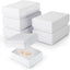 6 Pzas cajas joyería cartón blanco relleno algodón 3x2x1"