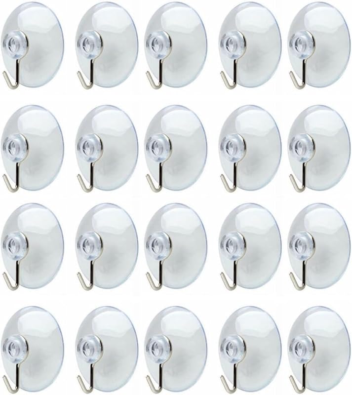 20 Ventosas PVC con Ganchos para Decoración Hogar