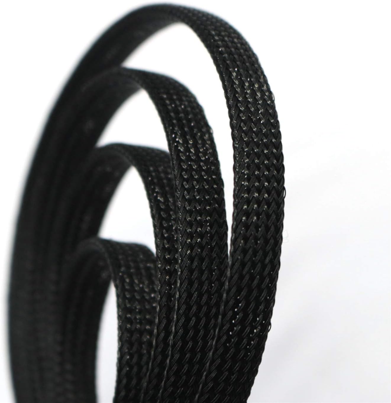 Funda cable alambre PET expandible 30ft 1/2pulg negro