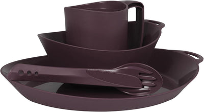 Set 4 Pzas Vajilla Plástico para Camping y Viajes