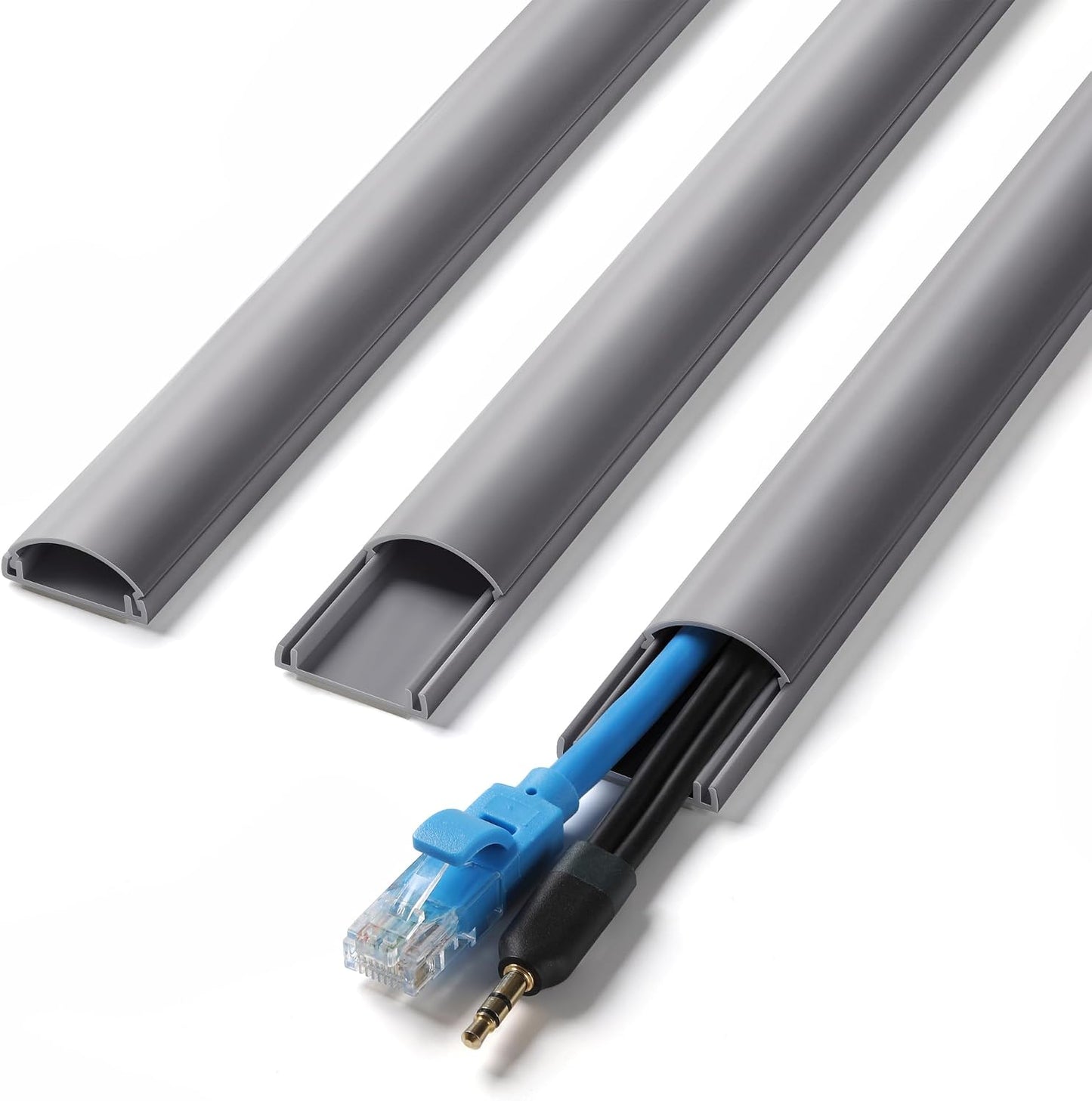 Cubiertas PVC para cables en pared 39pulg ocultan 1-2 cables