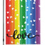 Bandera jardín corazón arco iris doble cara resistente