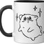 Taza Cerámica Perro Estrellas Negro/Blanco