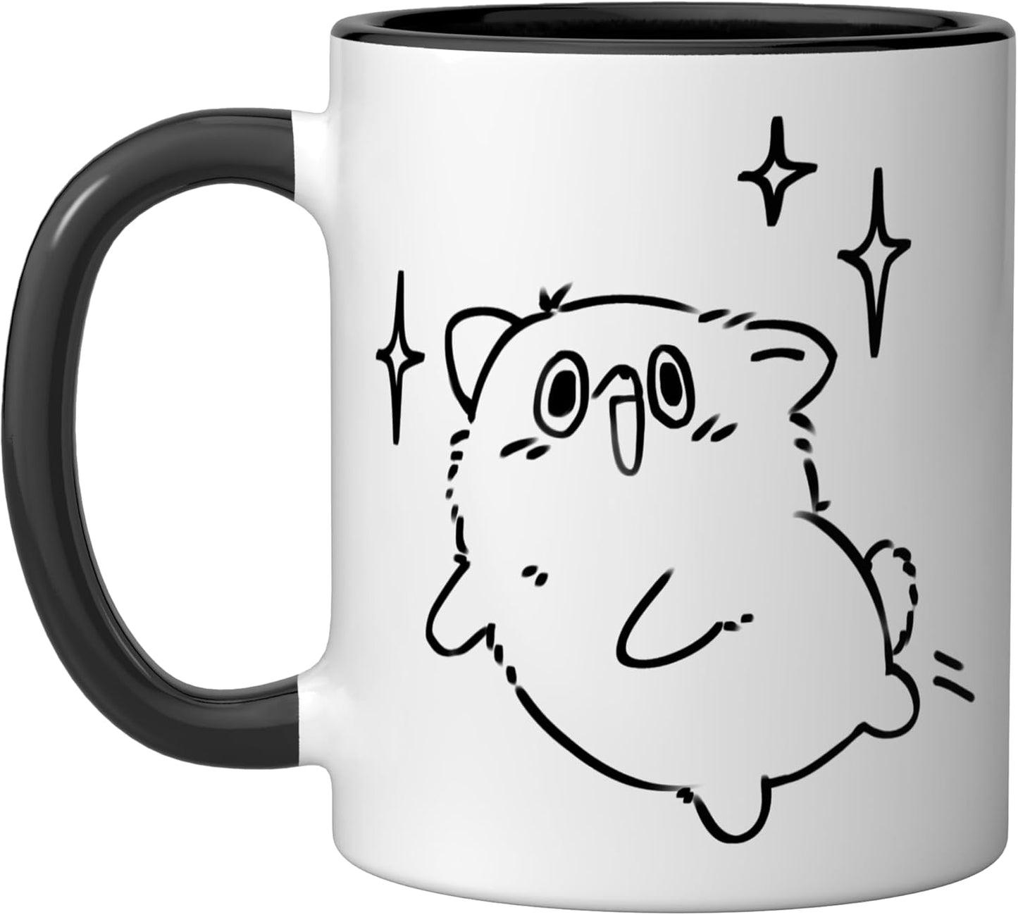 Taza Cerámica Perro Estrellas Negro/Blanco
