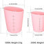 2 Tazas Medidoras Silicón 8.5/16.9oz Reutilizables Rosa