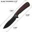 Cuchillo plegable acero negro lavado piedra mango G10 EDC