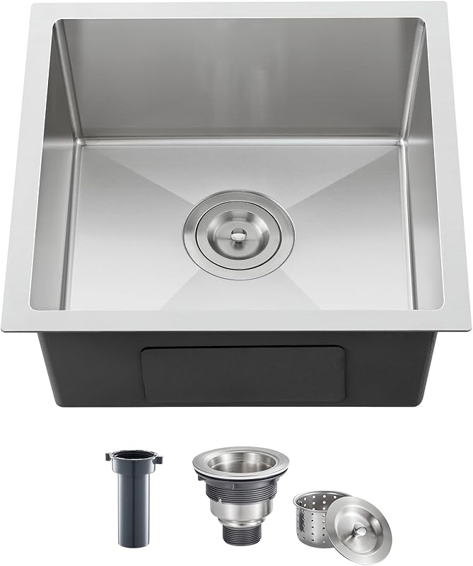 Fregadero barra montaje inferior 18" cuenco acero inox T304