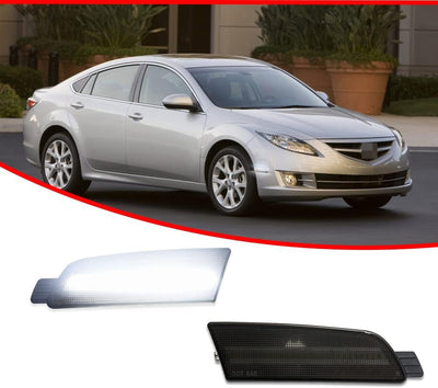 Lente ahumado parachoques delantero luz led blanca Mazda