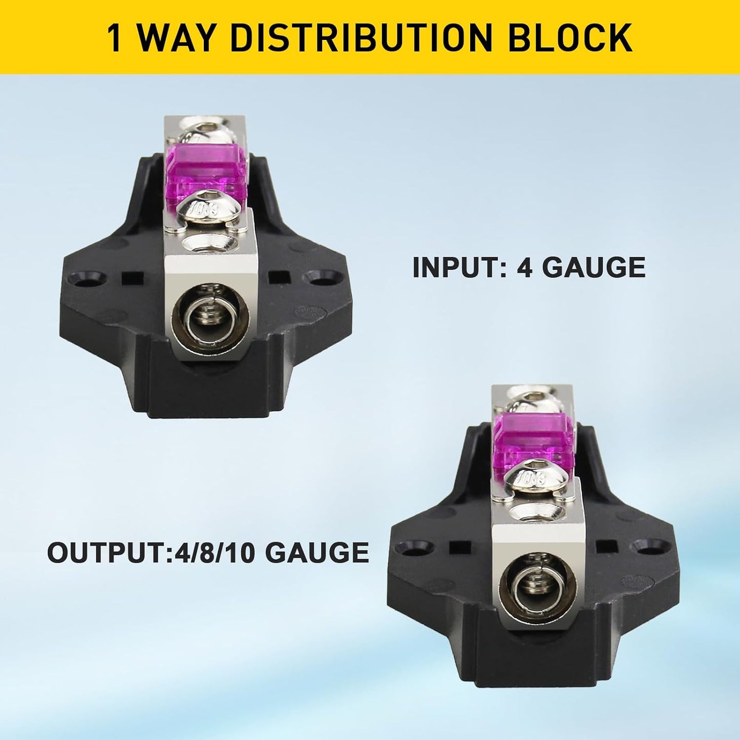 Bloque fusibles 60A 100A para amplificador auto UTV