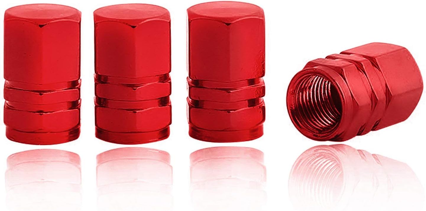 Tapones vástago válvula neumático aluminio anodizado universal rojo