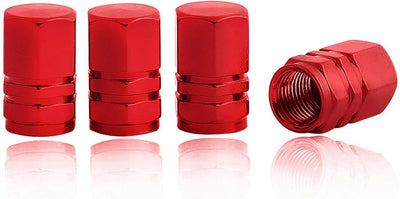 Tapones vástago válvula neumático aluminio anodizado universal rojo