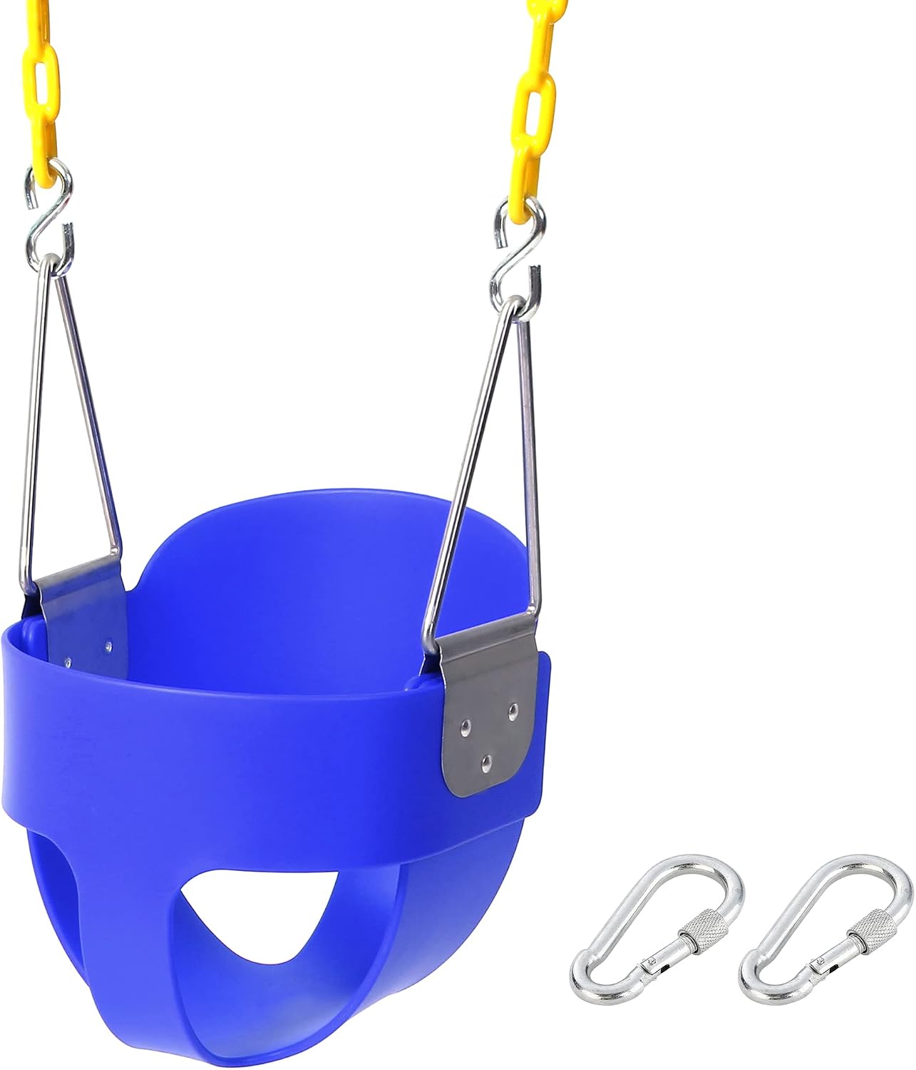 Set columpio patio bebé plástico amarillo