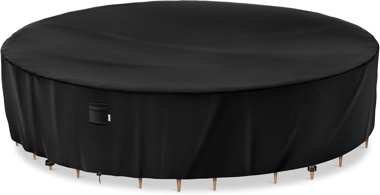 Funda redonda para muebles patio 120x28" 600D impermeable