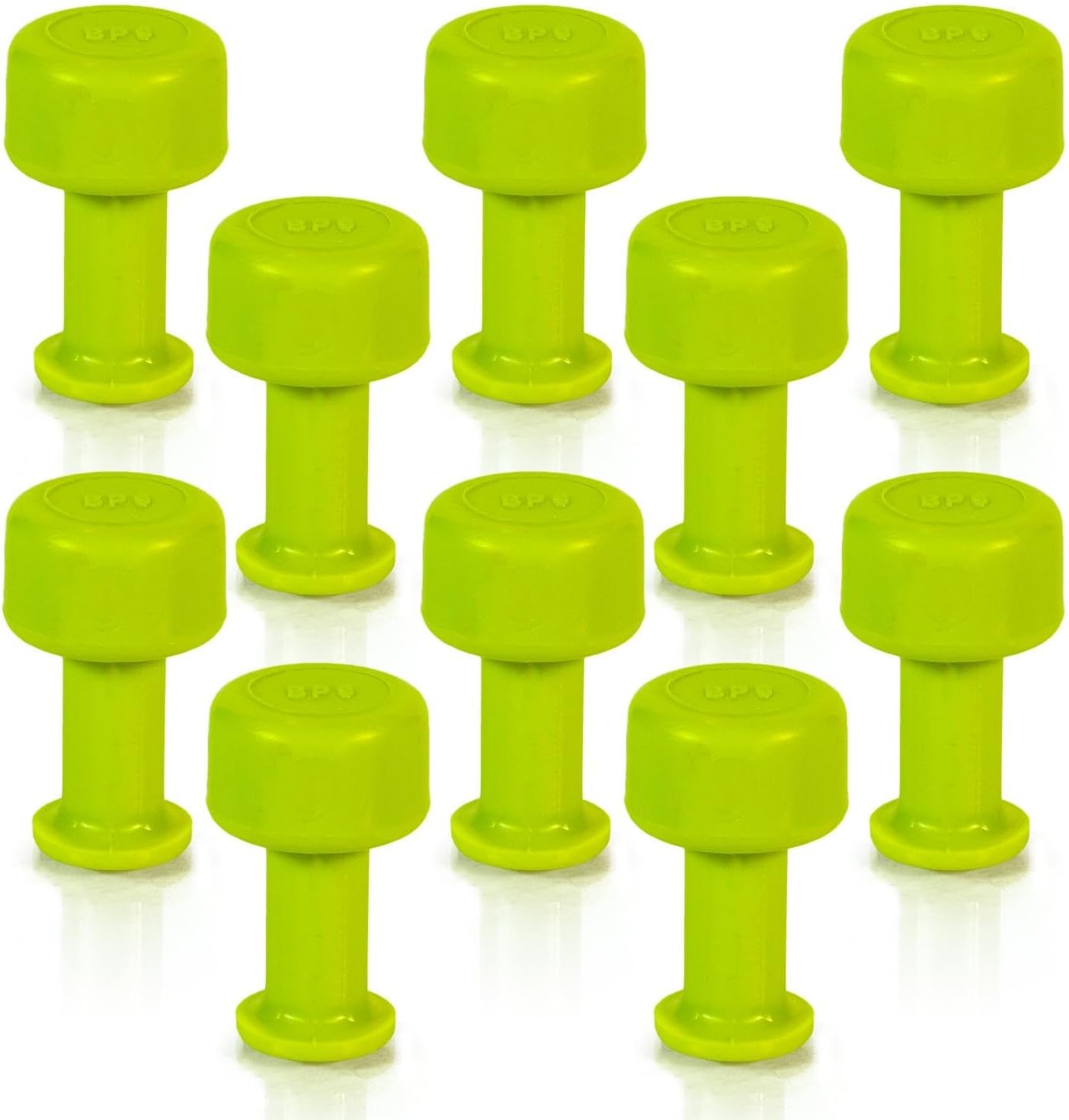 Pestañas redondas granizo 0.315" sin pintura set 10