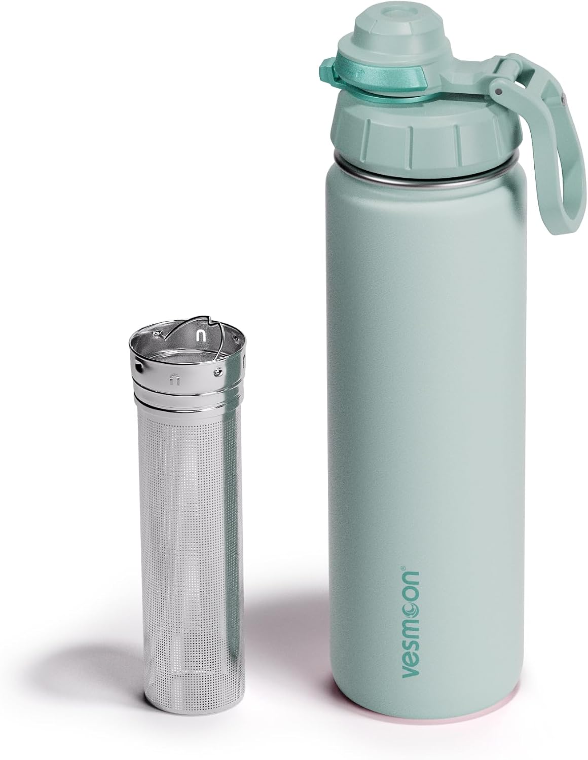 Botella té acero inox 24oz aislada triple capa con tapa
