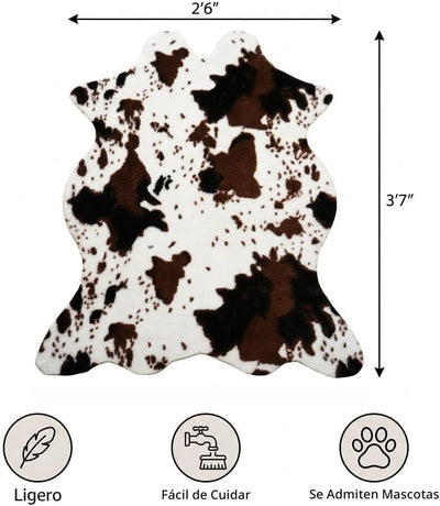 Alfombra piel sintética vaca para niños 29.5x43.3
