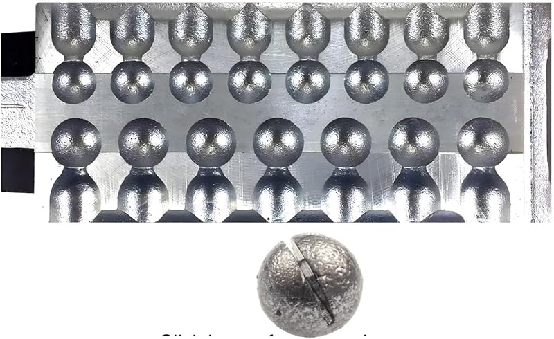 Peso pesca aluminio gris 3/8oz 15 cavidades moldes