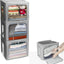 Caja apilable ropa accesorios acero ventana transparente