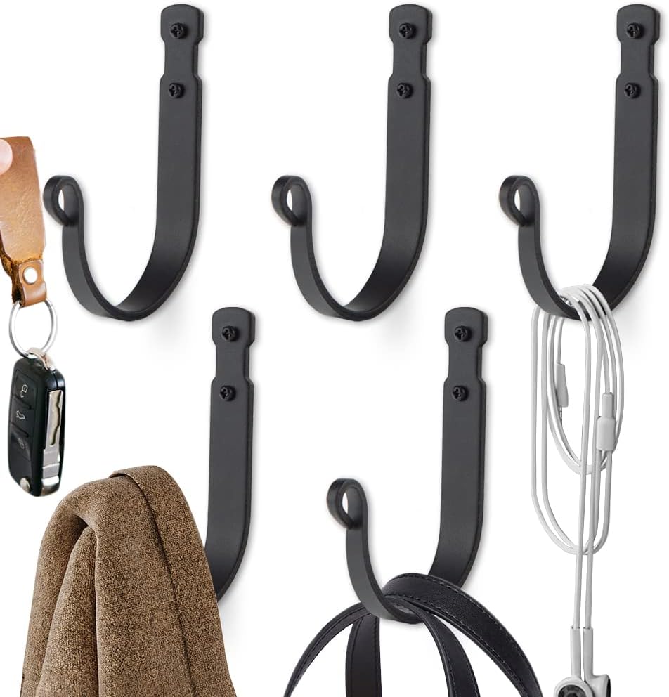 Ganchos pared hierro forjado para hogar garaje baño cocina
