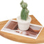 Estante esquinero roble 7" flotante para plantas baño cocina