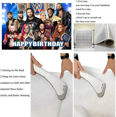 Fondo lucha libre para fiestas cumpleaños 5x3pies