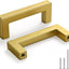 30 Tiradores Bronce Cepillado 3" para Gabinete Dorado