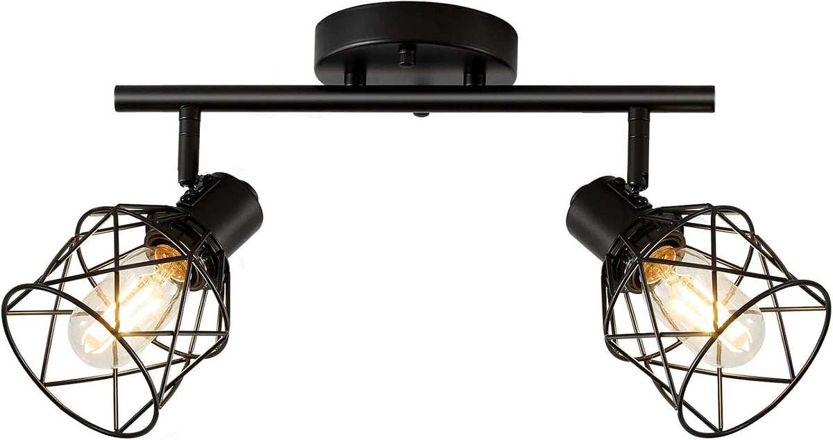 Lámpara cocina 2 luces ajustable montaje giratorio