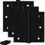Bisagra puerta latón negro mate 3x3" set 3