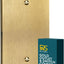 Placa pared dorada latón cepillado tamaño mediano 5x3pulg