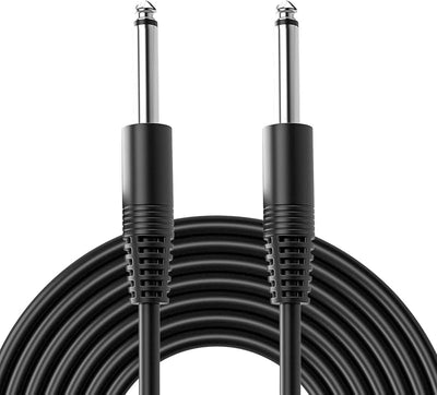 Cable instrumento 1/4pulg compatible guitarra bajo batería 6ft