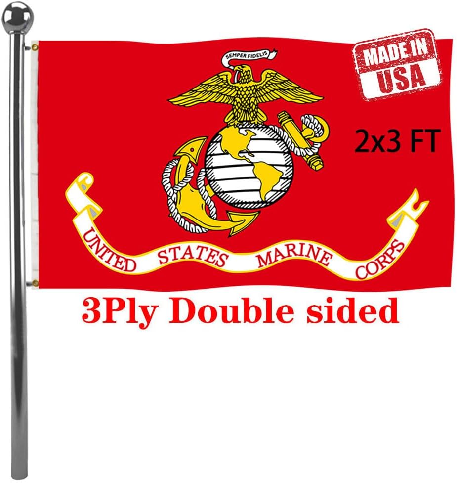 Banderas doble cara Marines EE.UU. 2x3ft exteriores 220D