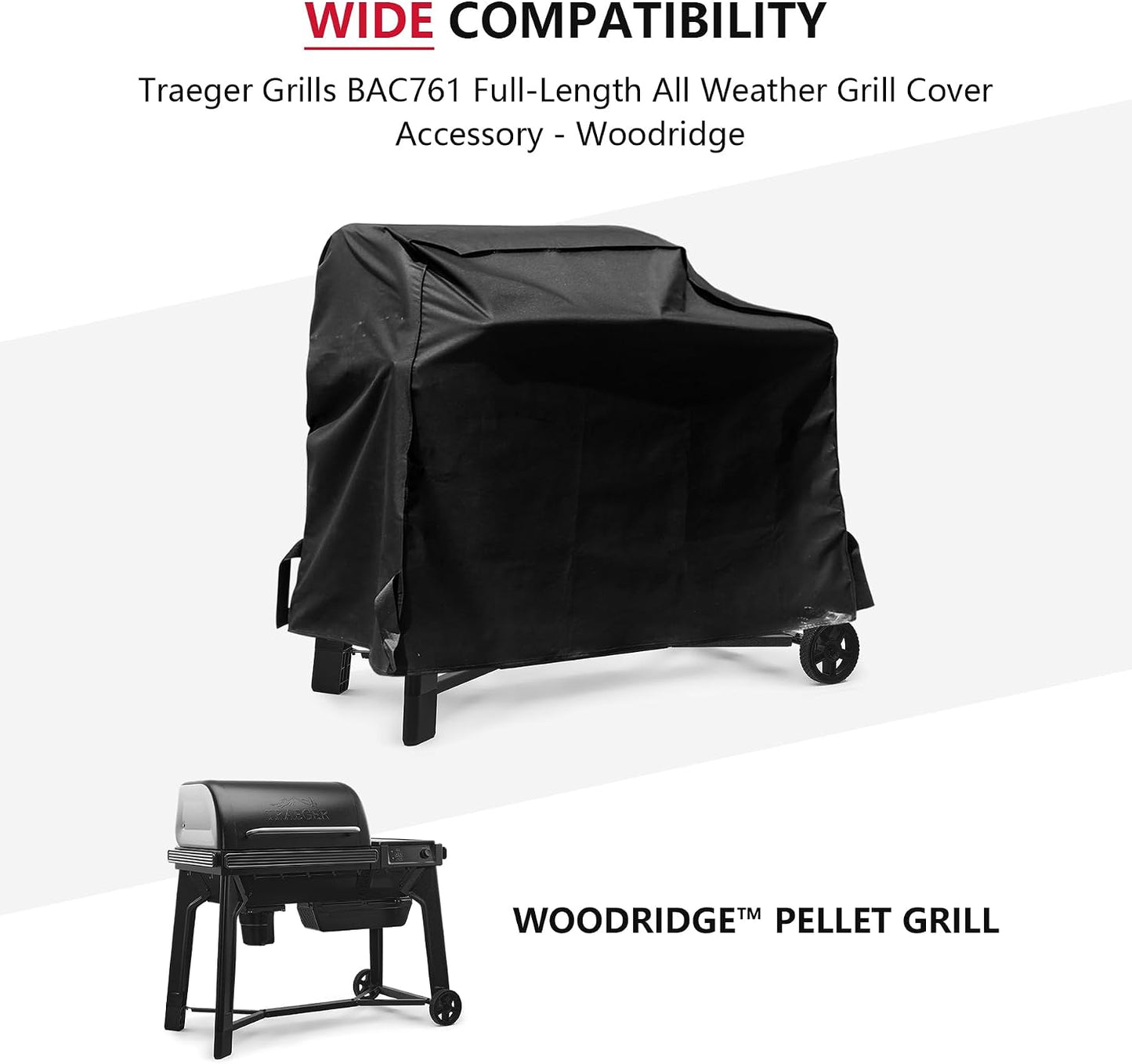 Cubierta parrilla pellets Traeger impermeable completa