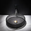 Lavabo redondo de vidrio cristal transparente 15.35x4.33pulg